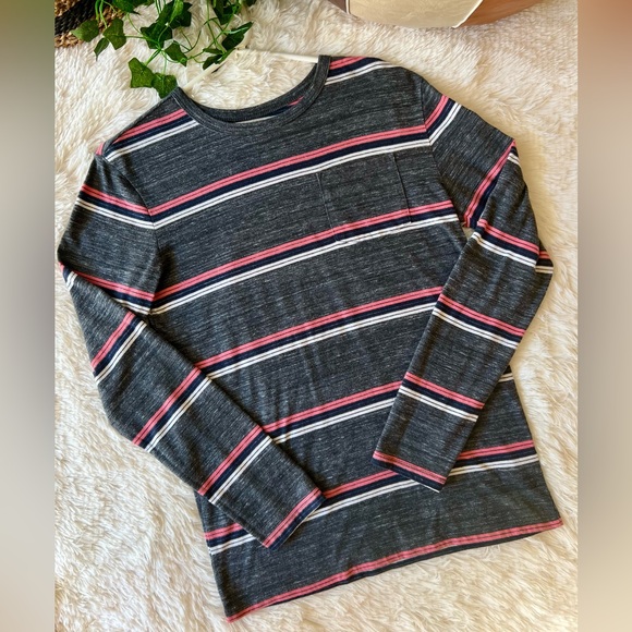 Cat & Jack Boys XL Striped Long Sleeve Pocket Tee - Picture 10 of 16